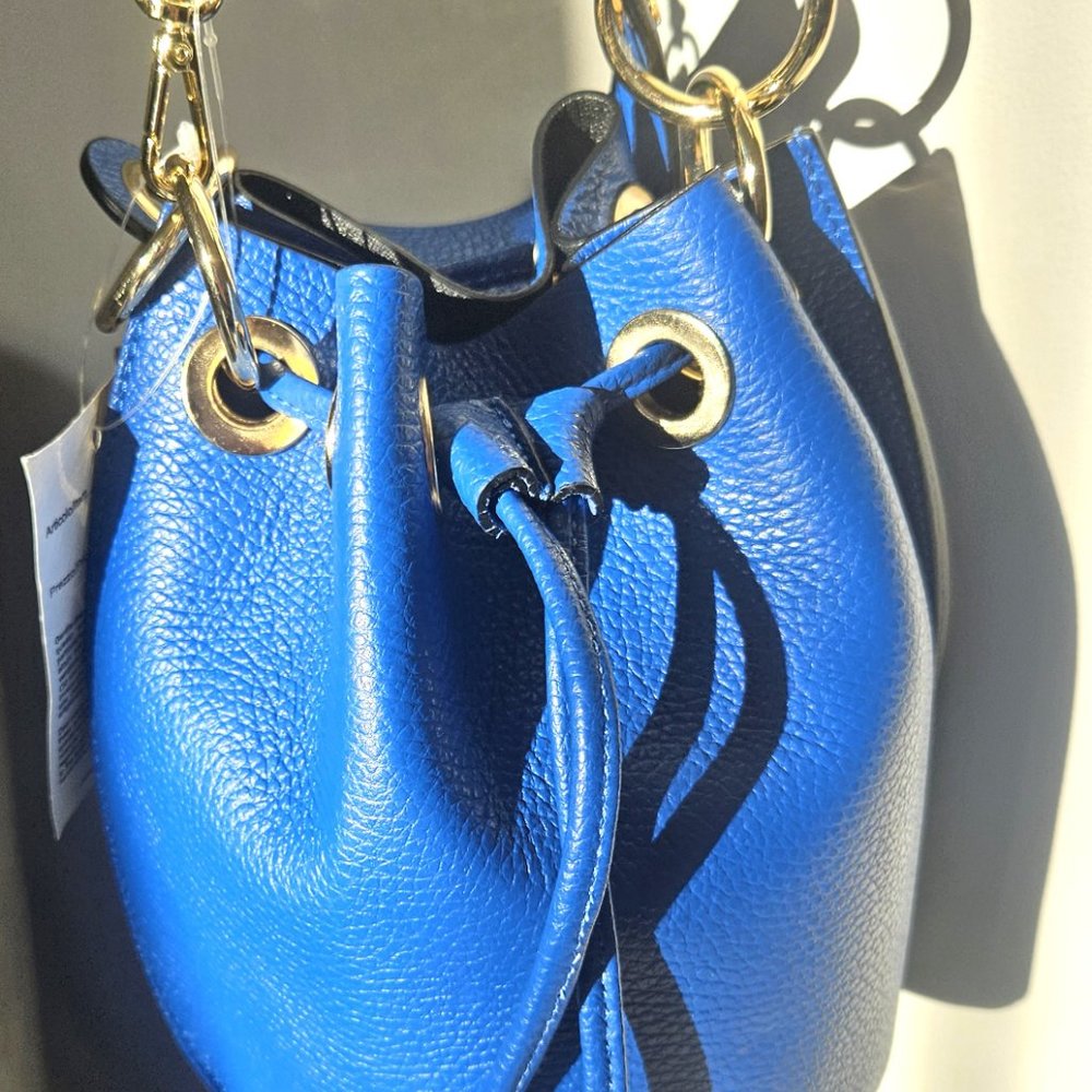 Diva bag, made in Italy Cinch Drawstring Chain Crossbody Purse